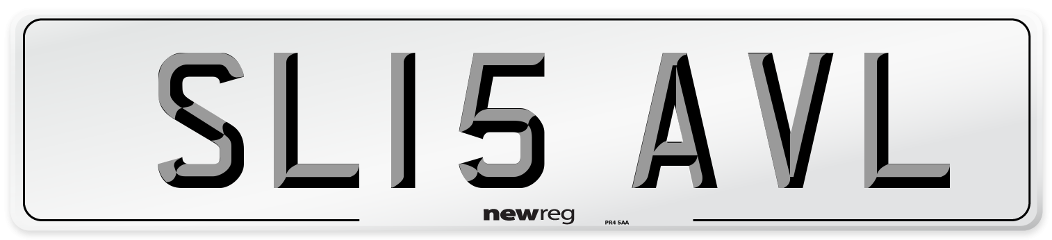 SL15 AVL Number Plate from New Reg